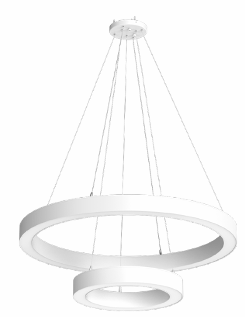 LEDI LI-O round architectural linear pendant